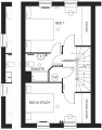 Floorplan of Gold Furlong, Marston Moretaine, Bedfordshire, MK43 0EG