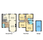 Floorplan of Lincoln Close, Flitwick, Bedfordshire, MK45 1UN