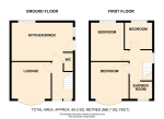 Floorplan of Walcot Avenue, Round Green, Luton, Bedfordshire, LU2 0PP