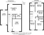 Floorplan of Rockfield Drive, Sundon Park, Luton, Bedfordshire, LU3 3EY
