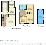Floorplan of Redgrave Gardens, Bramingham, Luton, Bedfordshire, LU3 3QN