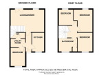 Floorplan of Tameton Close, Wigmore, Luton, Bedfordshire, LU2 8UX